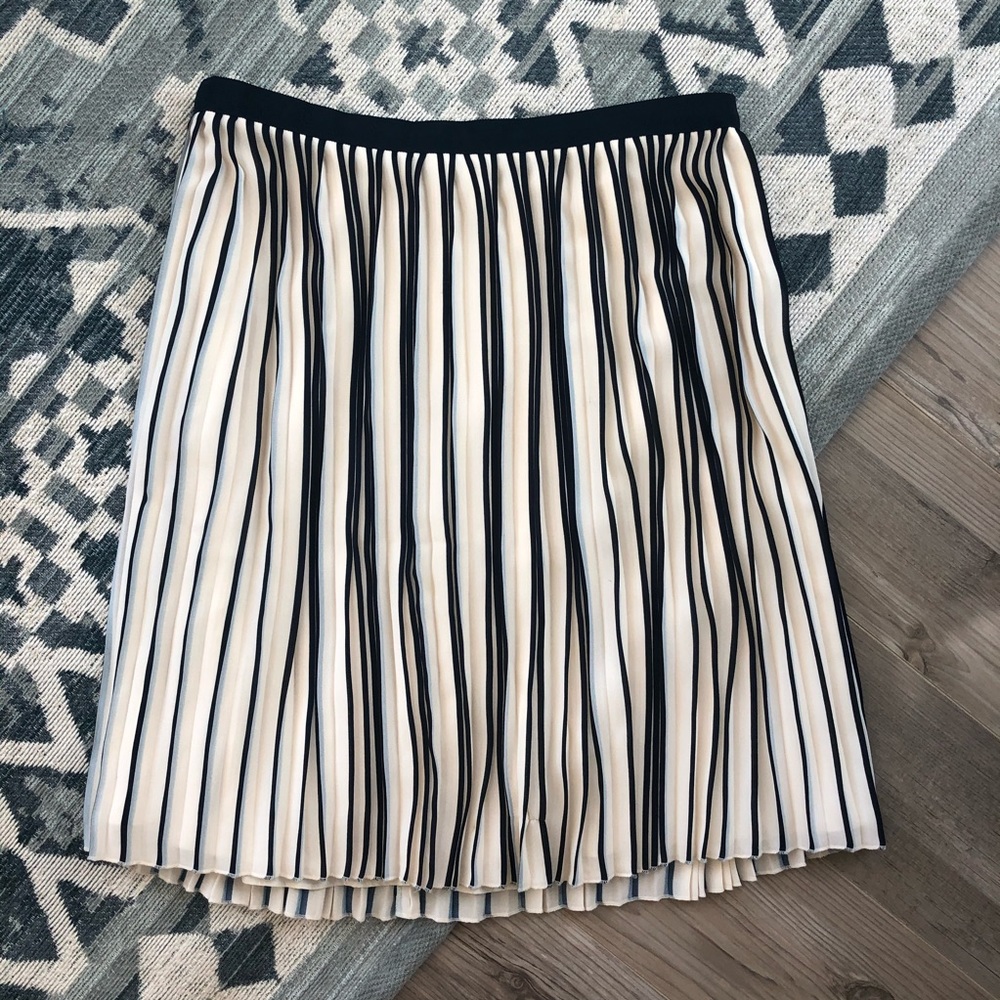 J.Crew Sunburst Pleated Skirt in Stripe